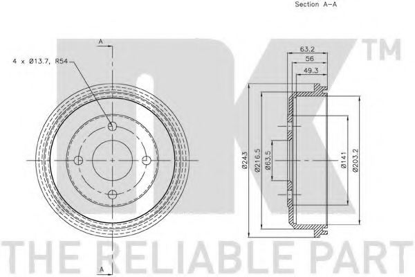 NK 252532 Brake Drum